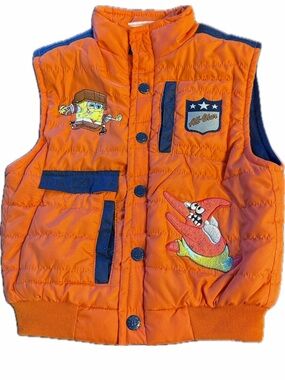 Vintage Y2K Nickelodeon SpongeBob SquarePants Patrick Puffer Vest 4T
Y2K